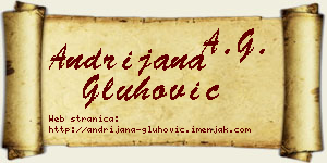 Andrijana Gluhović vizit kartica